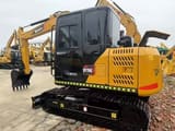 2024 Sany SY75C mini excavator, rear three-quarter view