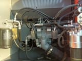 Hitachi ZX240 crawler excavator engine compartment detail