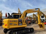 2018 Komatsu PC130 Raupenbagger, hintere Dreiviertelansicht