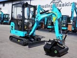 2023 Airman AX19-7 mini excavator, front three-quarter view