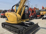 2022 Caterpillar 308C mini excavator, rear three-quarter view