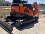 Hitachi ZX50U mini excavator, rear three-quarter view