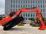 Doosan DX150-9C crawler excavator, side view
