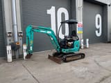 2021 Kobelco SK17SR mini excavator, side view