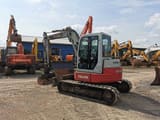 2003 Takeuchi TB80FR mini excavator, three-quarter front view