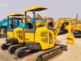 2024 Komatsu PC30MR mini excavator, rear three-quarter view