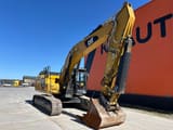 2018 Caterpillar 330FL crawler excavator, front three-quarter view