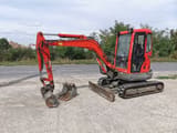 2010 Kubota U35-3 mini excavator, side profile view