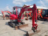2013 Volvo ECR38 mini excavator, rear three-quarter view