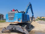 2017 Fuchs MHL320 material handler, rear three-quarter view