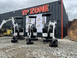 JPC KV12 mini excavator, front view
