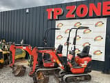 2018 Kubota K008-3 mini excavator, front three-quarter view