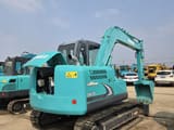 2022 Kobelco SK75-8 mini excavator, rear three-quarter view