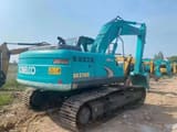 2018 Kobelco SK210D crawler excavator, rear three-quarter view