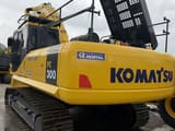 2025 Komatsu PC300 crawler excavator rear three-quarter view