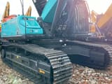 2019 Kobelco SK350 crawler excavator, rear three-quarter view