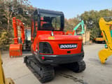 2022 Doosan DX60 mini excavator rear view