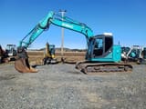 2013 Kobelco SK140SRLC-3 crawler excavator, side view