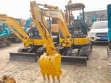 2024 Komatsu PC30MR mini excavator, front three-quarter view