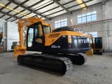 Hyundai R220LC-9S crawler excavator, rear three-quarter view