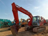 2021 Hitachi ZX135US crawler excavator, front three-quarter view
