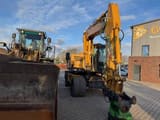 2017 Hydrema MX16 wheel excavator, front three-quarter view