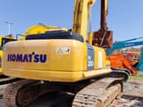 2018 Komatsu PC300-7 crawler excavator, rear three-quarter view