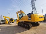 2020 Komatsu PC360 crawler excavator, rear three-quarter view