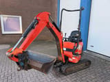 2014 Kubota U10-3 mini excavator, front three-quarter view