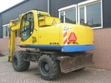 2008 JCB JS175W wheel excavator rear three-quarter view