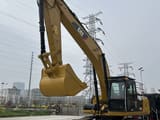 2020 Caterpillar 329D crawler excavator, front three-quarter view