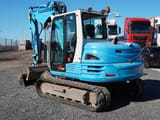 2017 Takeuchi TB290 mini excavator, rear three-quarter view