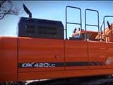 2020 Doosan DX420LC crawler excavator side profile view