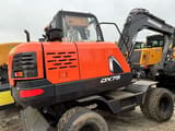 2021 Doosan DX75 wheel excavator, side profile view