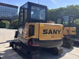 2026 Sany SY55U mini excavator rear three-quarter view