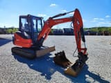 2017 Kubota KX71-3 mini excavator, side view