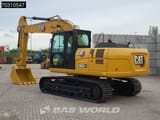 2025 Caterpillar 320D3 GC Raupenbagger, hintere Dreiviertelansicht