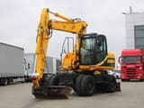 2015 JCB JS145W wheel excavator, front three-quarter view