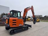 2024 Hitachi Zaxis 65USB mini excavator, rear three-quarter view