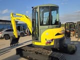 2022 Yanmar VIO55 mini excavator, rear three-quarter view