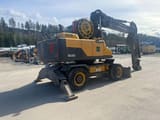 2017 Volvo EW210D wheel excavator, rear three-quarter view