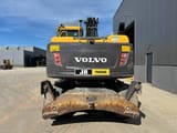 2017 Volvo EW140D wheel excavator, rear view