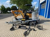 2026 Berger Kraus BK1300JSR mini excavator on trailer