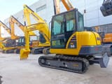 2021 Komatsu PC56-8 crawler excavator, rear three-quarter view
