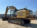 2014 Caterpillar 336E L crawler excavator, rear three-quarter view