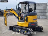 2023 XCMG XE35 E mini excavator, rear three-quarter view