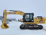 2025 Caterpillar 320D3 GC crawler excavator, side profile view