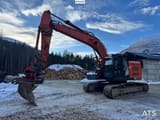 2017 Hitachi ZX225USRLC-6 crawler excavator, side view