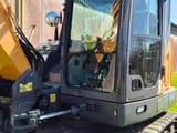 2019 CASE CX 90D mini excavator, side view of the cab