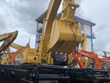 2017 Caterpillar 320C amphibious excavator, front view